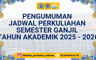 Pengumuman Jadwal Kuliah Semester Ganjil Tahun Akademik 2025/2026